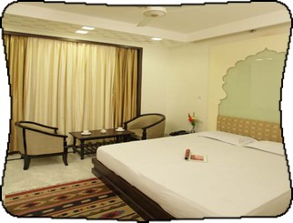 Room at Aashish hotel in Jaipur, India