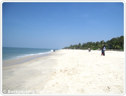 The white beach of Alleppey in South India