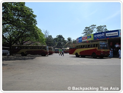 KSRTC bus station in Alleppey, Kerala