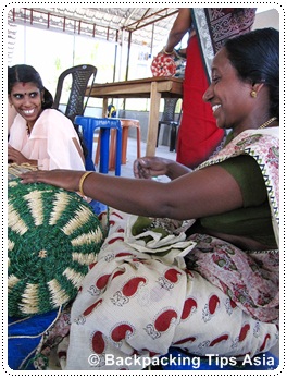 At the Muhamma sub center where local women work with coir, in Allapuzha district