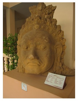 Artifact at Angkor Museum in Siem Reap, Cambodia