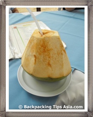 Coconut drink in Bohol Philippines