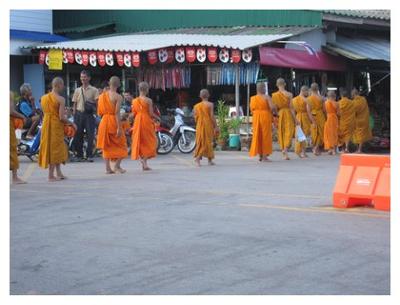 Captured the novice procession while waiting for the border to open