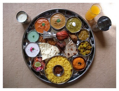 Thali dish in Mumbai, India