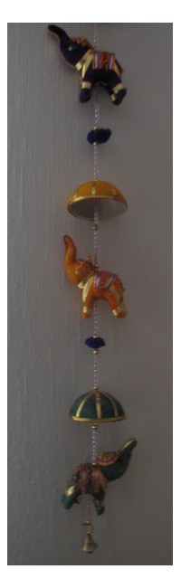 Hanging elephant decor from Jaipur in India