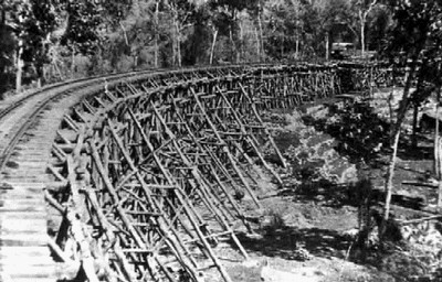 Death railway in Kanchanaburi in Thailand