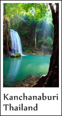 Erawan waterfalls in Kanchanaburi, Thailand