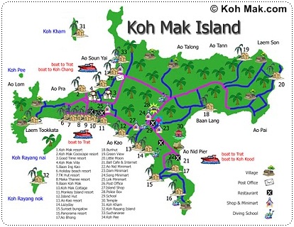Map of Koh Mak