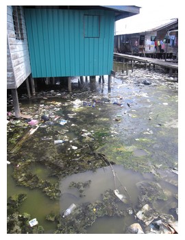 The slums of the sea gypsies in Kota Kinabalu