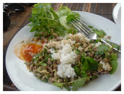 Laap dish in Laos