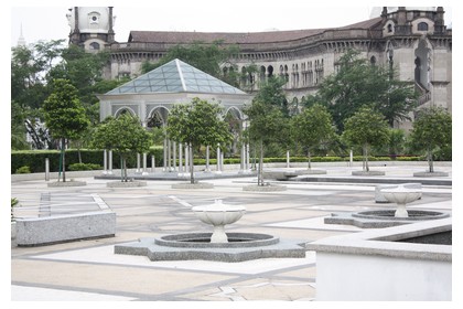 Outside Masjid Negara in KL