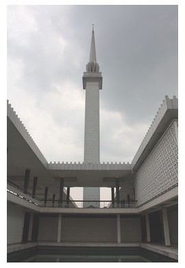 The minaret at Masjid Negara in KL, Malaysia