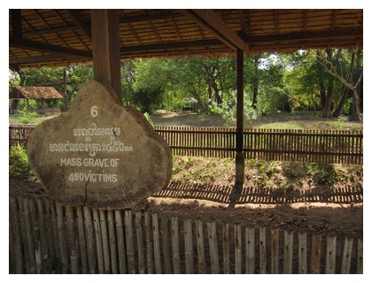 Mass graves at Killing Fields of Cambodia