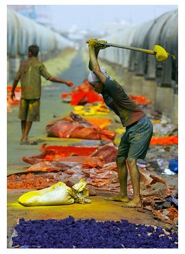 Dharavi slums in Mumbai