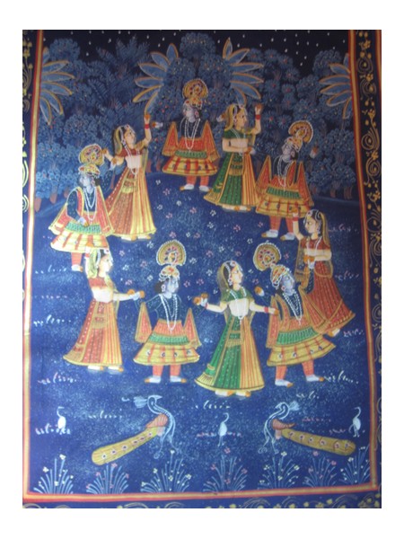 My painting on silk cloth bought from Jaipur in India