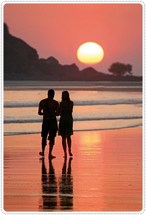 A couple in Palolem, India