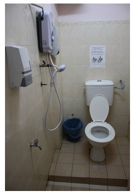 Shared bathroom at Summer Lodge in Kota Kinabalu