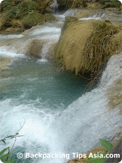 Kuang si waterfall downstream