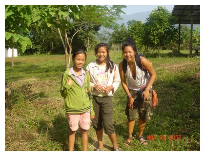 In Vang Vieng with local kids