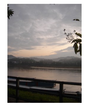 View of Mekong river in Laos